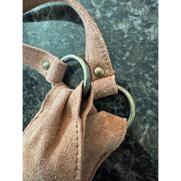 Free People Roma We The Free Slouchy Suede Slingshot Bag Brown Hobo Shoulder Bag - Picture 5 of 11
